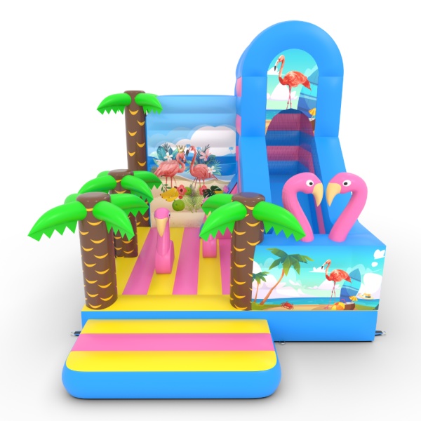 Inflatable with combo slide with print Hawaiian