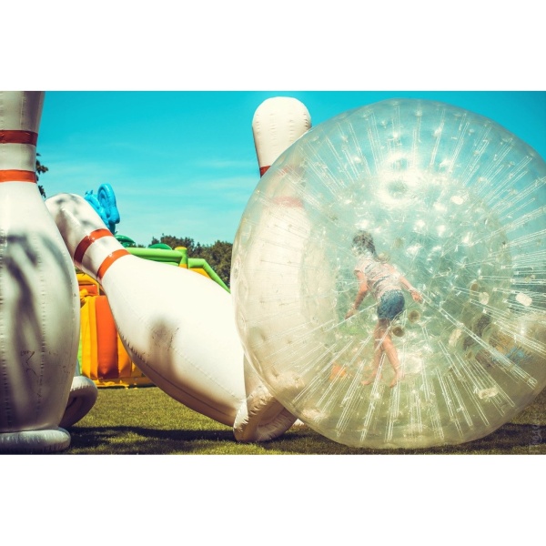SET of 2 m inflatable skittles for Human Bowling - 6 pcs.