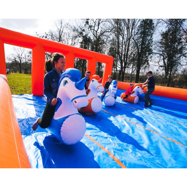 Inflatable racetrack - unicorn race