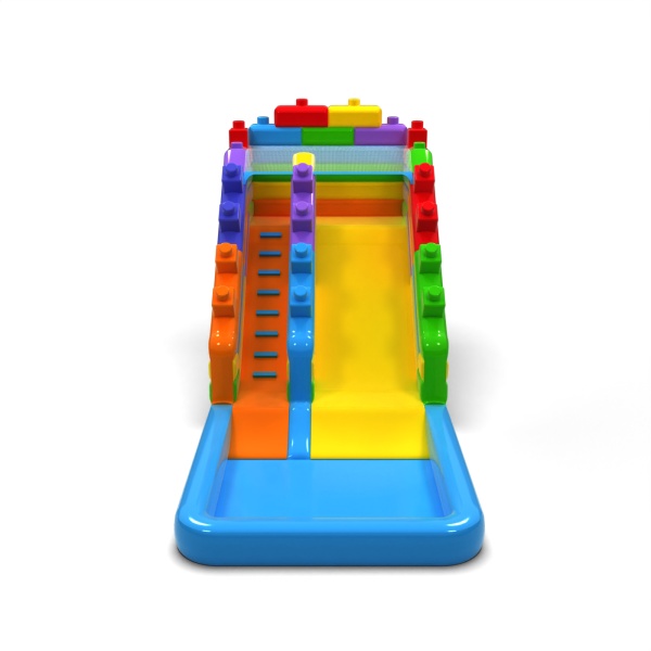 Colorful Blocks water inflatable slide