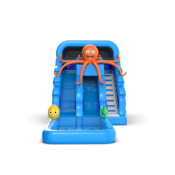 Octopus water inflatable slide