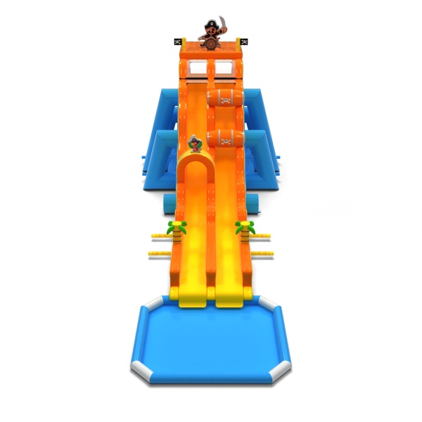 Pirate water inflatable slide