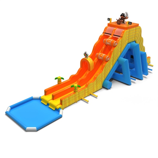 Pirate water inflatable slide