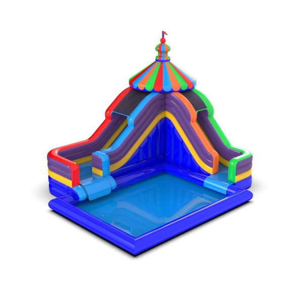 Funfair water inflatable slide