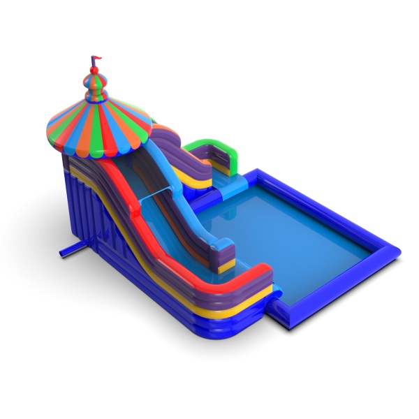 Funfair water inflatable slide
