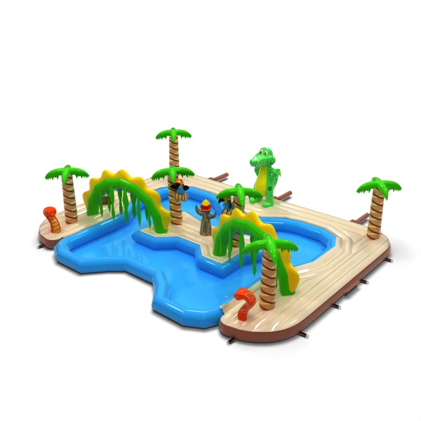 Inflatable Water Island in the Hawaiian theme