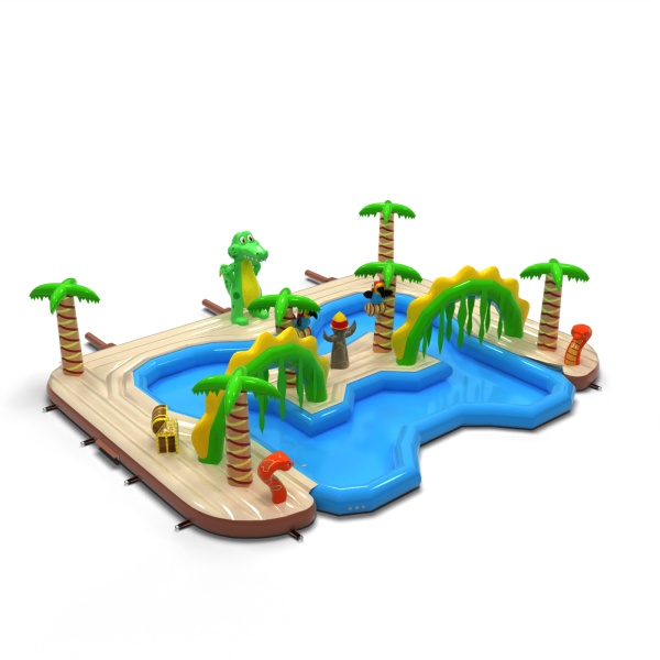 Inflatable Water Island in the Hawaiian theme