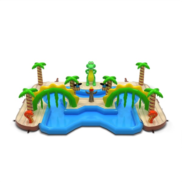 Inflatable Water Island in the Hawaiian theme