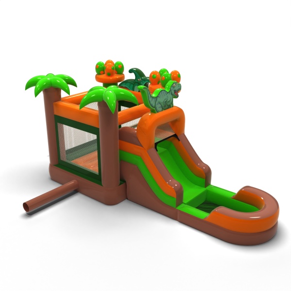 Water slide with bouncer Dino