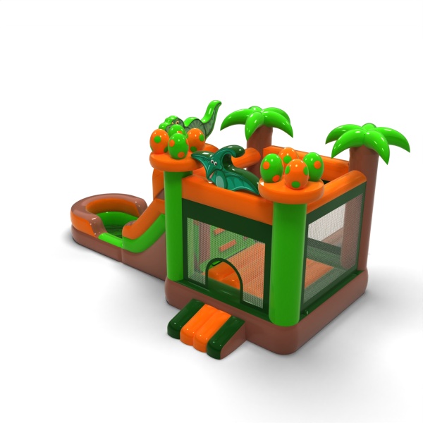 Water slide with bouncer Dino