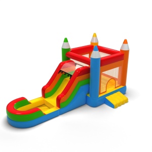 Water slide with crayons...