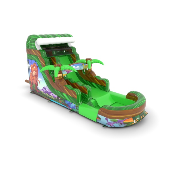 Inflatable slide water with print dinosaurs