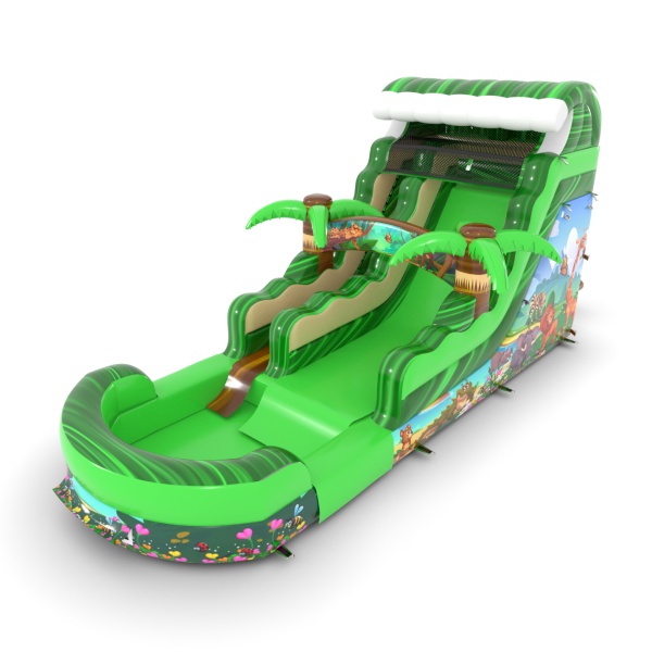 Inflatable slide water with print safari