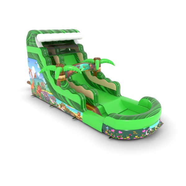 Inflatable slide water with print safari