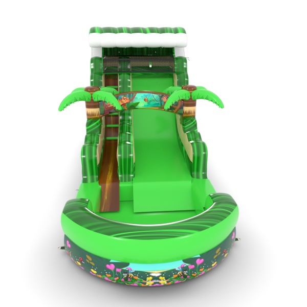 Inflatable slide water with print safari