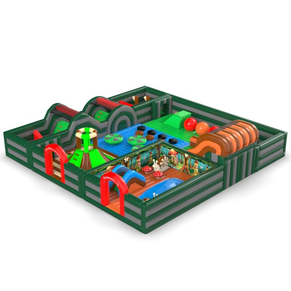 Inflatable park of fun in the forest theme
