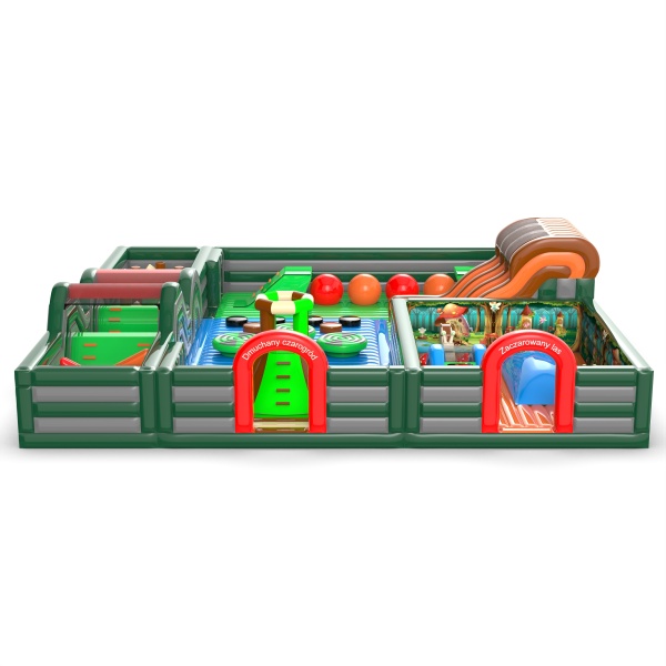 Inflatable park of fun in the forest theme