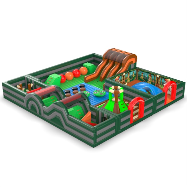 Inflatable park of fun in the forest theme