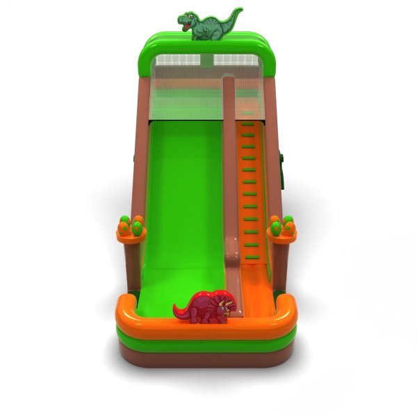 Larger inflatable slide in a dinosaur theme