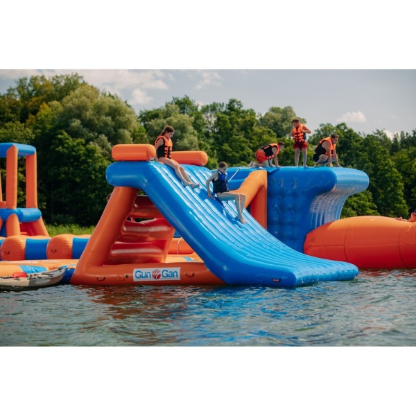 Slide with climbing wall - inflatable water parks