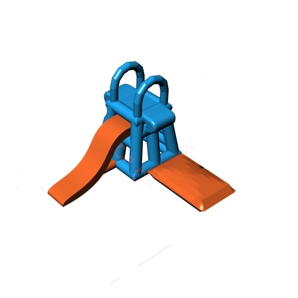 Slide with a jump pillow - inflatable water parks