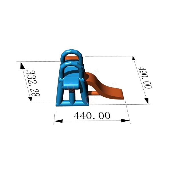 Slide with a jump pillow - inflatable water parks