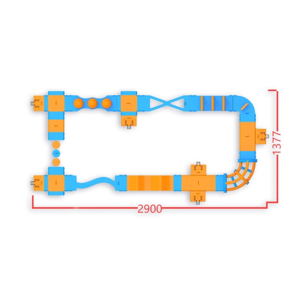 Ypsilon inflatable water park (29 x 13 m)