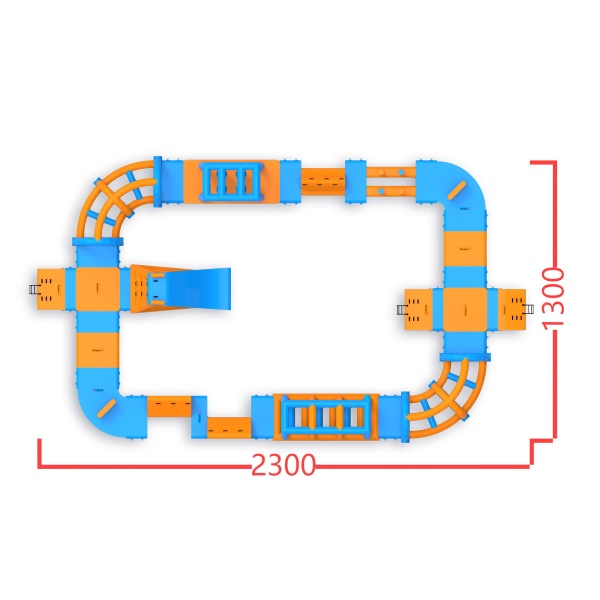 Omikron inflatable water park (23 x 13 m)