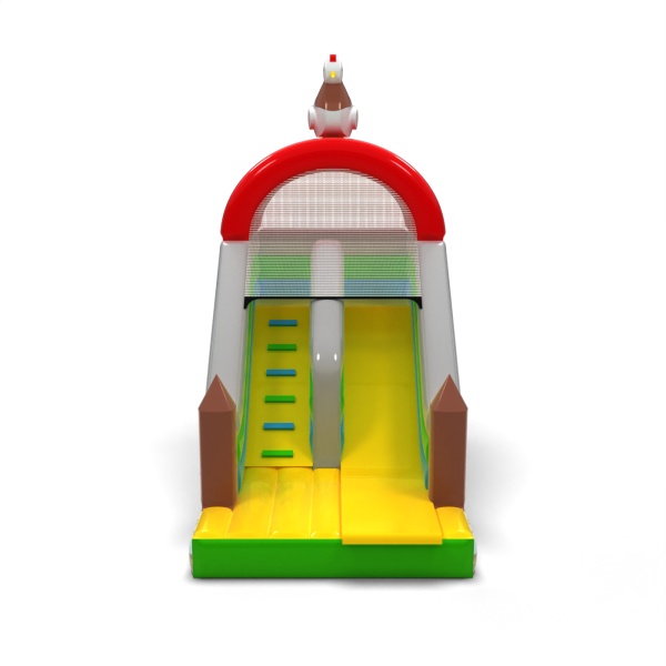 Inflatable slide in the theme farm