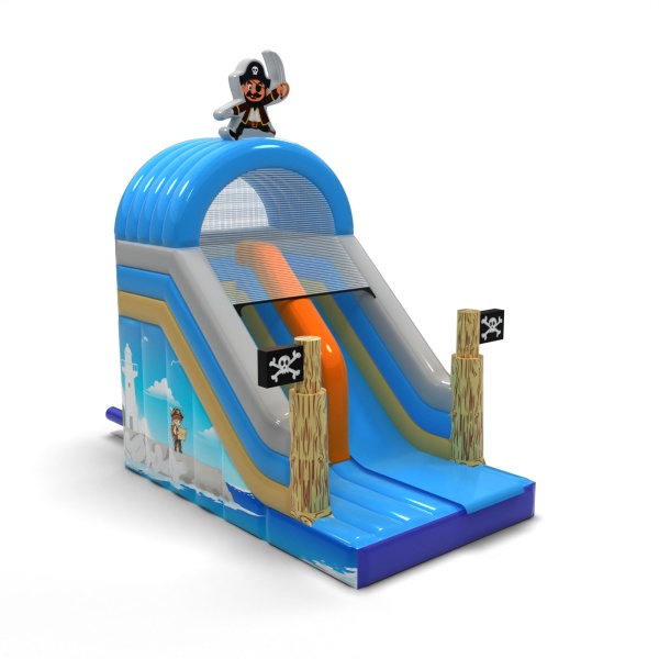 Inflatable slide pirate with print