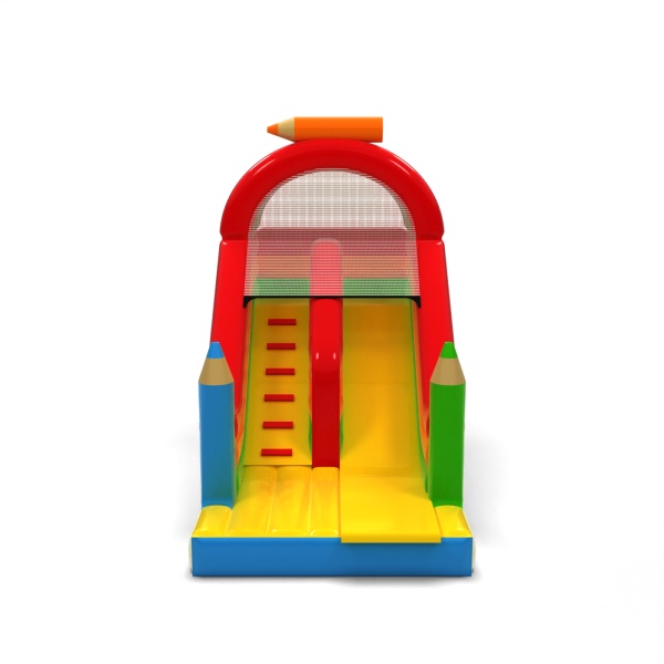 Inflatable slide in the theme crayons