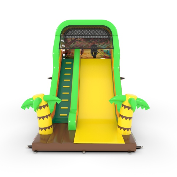 Inflatable slide Bear with print in the jungle theme