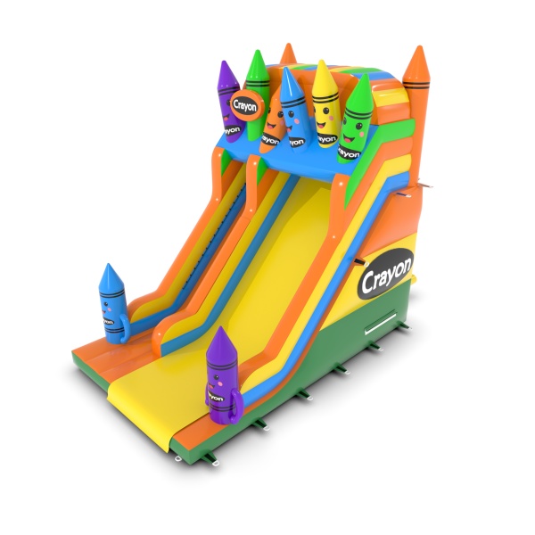 Inflatable slide Colourful Crayons