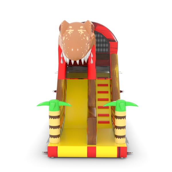 Inflatable slide in the dinosaur theme