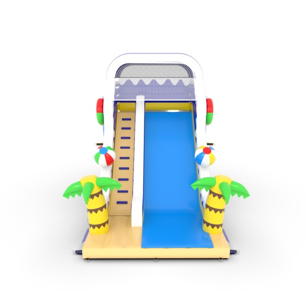 Inflatable slide in the beach theme