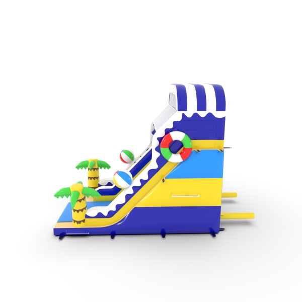 Inflatable slide in the beach theme