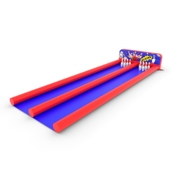 Inflatable track for bowling