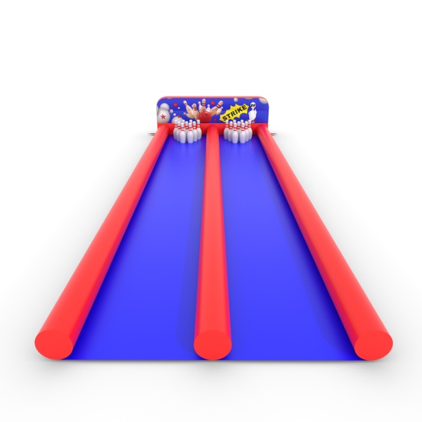 Inflatable track for bowling