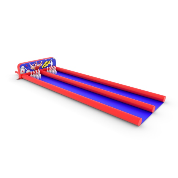 Inflatable track for bowling