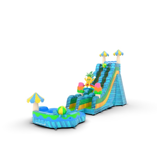 Inflatable water slide in the Hawaiian theme - 12.9 m