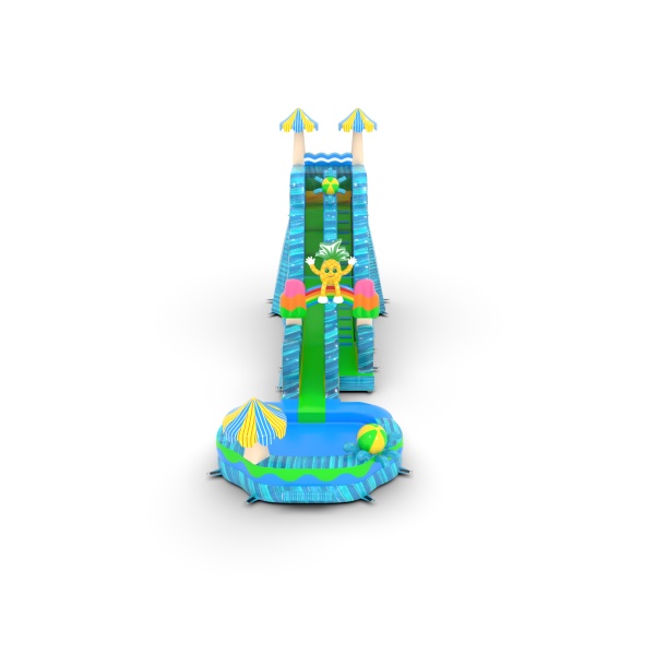 Inflatable water slide in the Hawaiian theme - 12.9 m