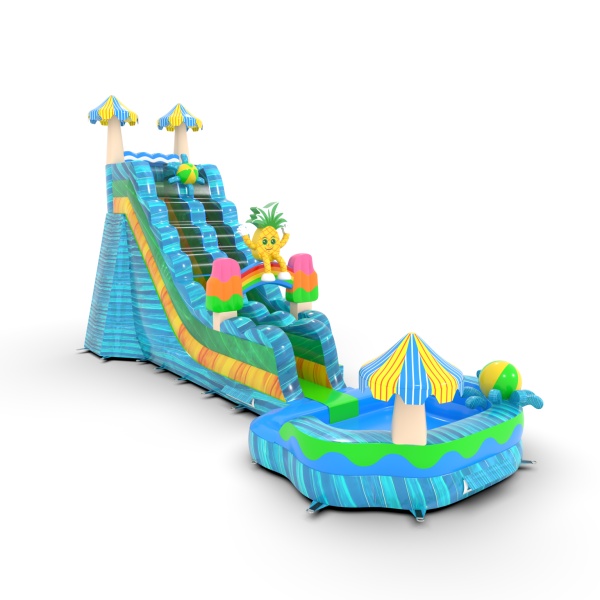 Inflatable water slide in the Hawaiian theme - 12.9 m