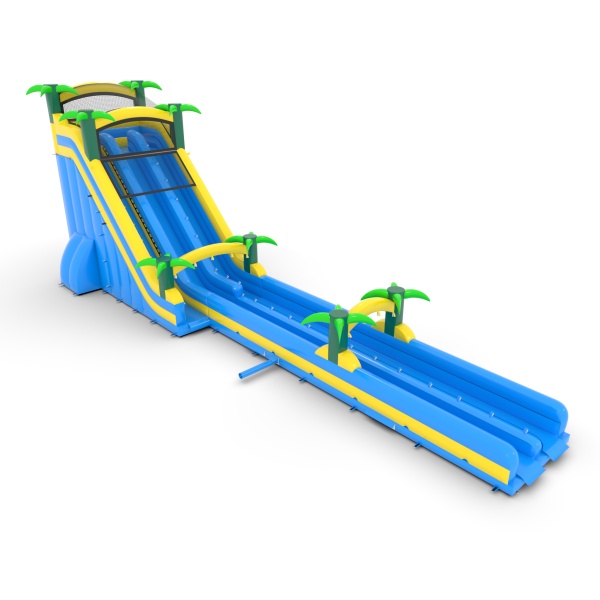 Double inflatable water slide Tropical - 23.4 m