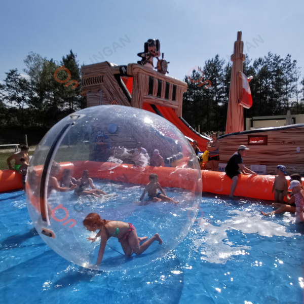 Inflatable water ball pool 8 x 8 m  - 5