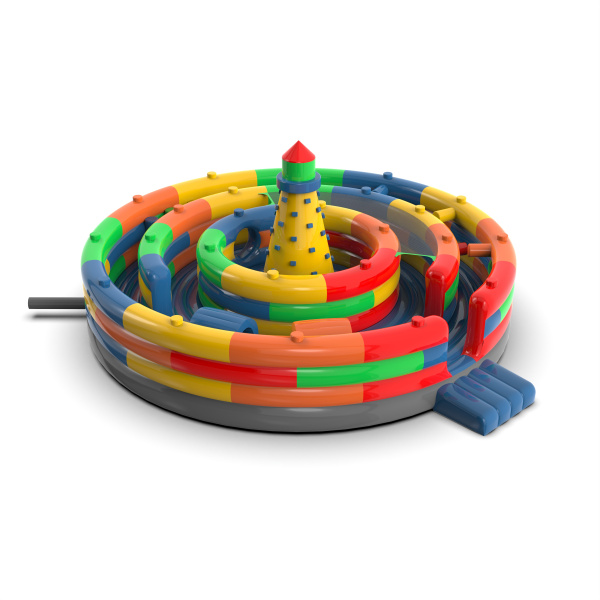 Round inflatable playground Coloured Blocks