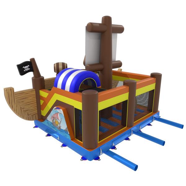 Inflatable playground ship in pirate theme