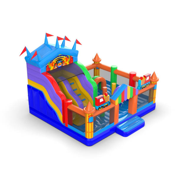 6x6 inflatable playground in an amusement park theme