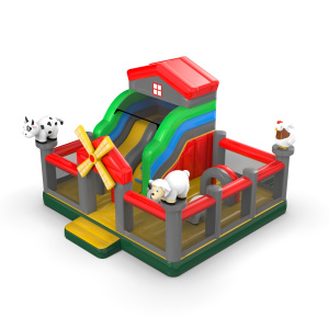 6x6 inflatable playground in a farm theme