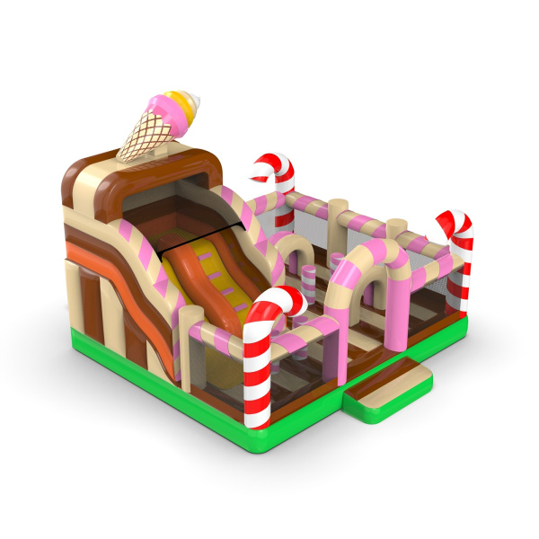 6x6 inflatable playground in a candy theme