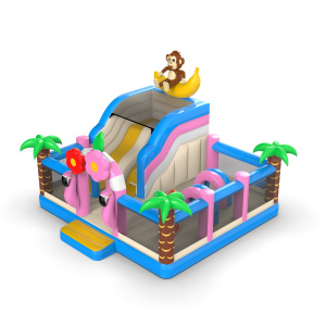 6x6 inflatable playground in Hawaiian theme